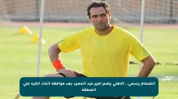 انضمام رسمي.. الأهلي يضم أمير عبد الحميد بعد موافقة اتحاد الكرة على الصفقة